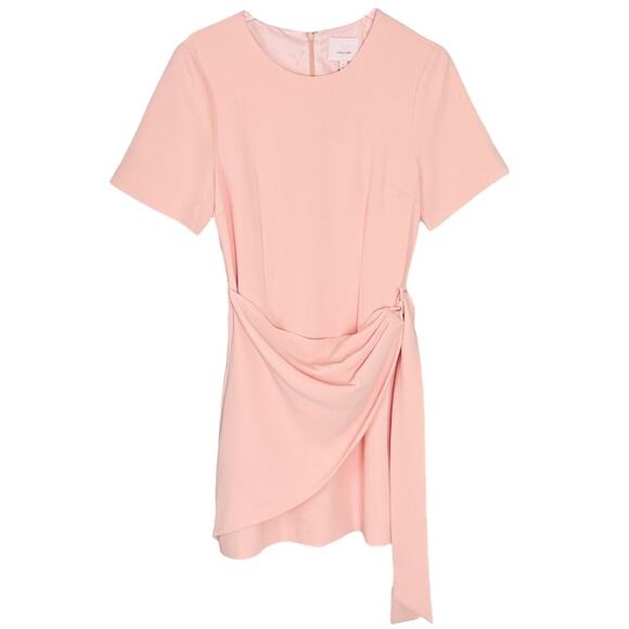 Cinq a Sept Wrap Tie Bia Panel Dress (Blush Pink Melon) 8 - Picture 2 of 6